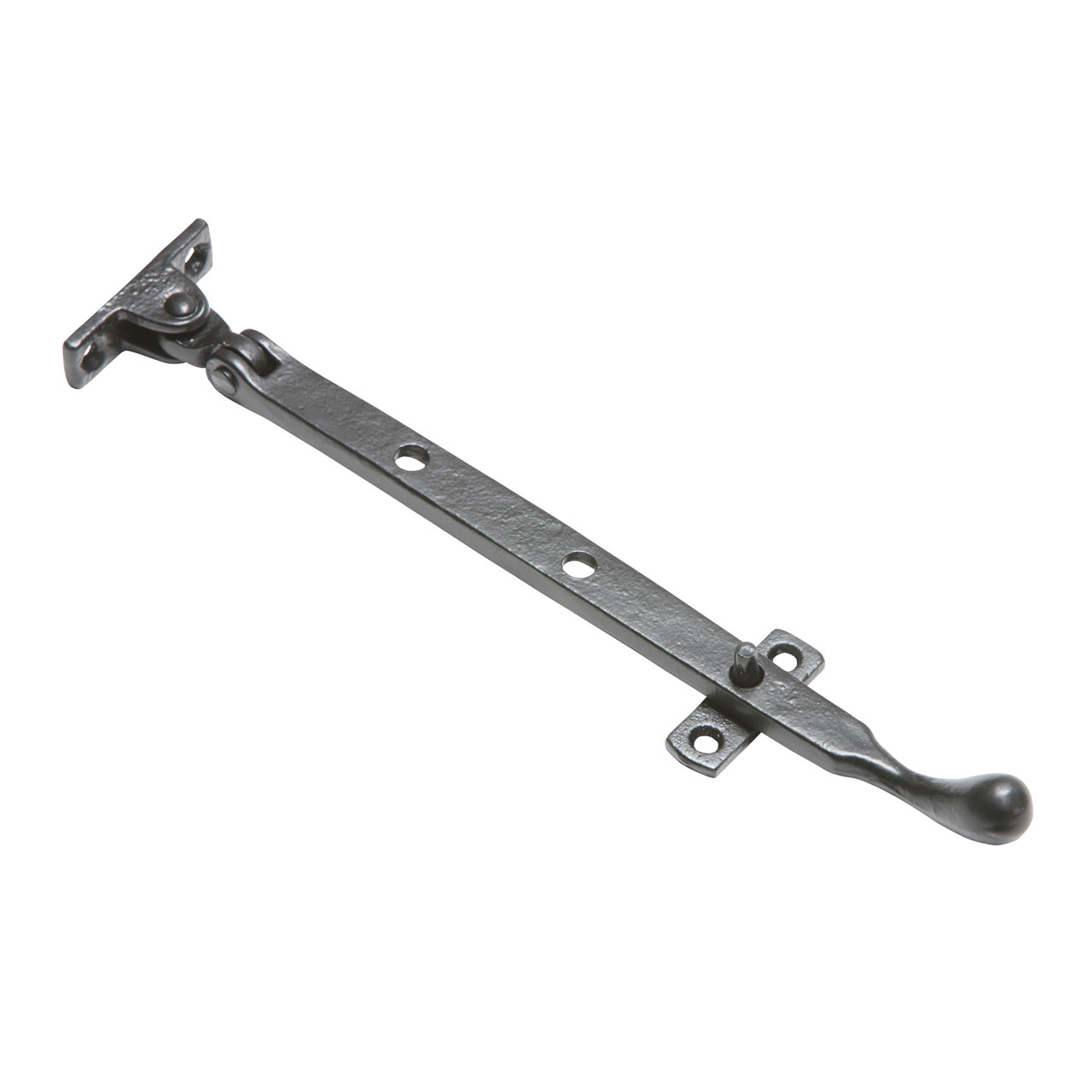 Kirkpatrick 1312 Bulb Casement Stay (12 inch) - Smooth Black